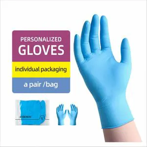 Blue Disposable Powder Free Industrial Safety Work Protection Hand Food Cleaning Nitrile Gloves