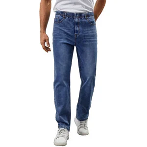 2025 New Arrival Men's Eco-Friendly Breathable Heavyweight Denim Jeans Best Quality Wide Leg Pants OEM Service Available