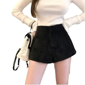Custom logo Holiday Vacation Beach Summer Loose Casual Knitted Nylon Cotton Sport Plus Size Mohair Women's Shorts