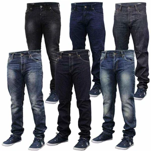 Famous Brand Men's High Quality Denim Trousers All Sizes Casual Style Soft Elastic Regular Fit Comfortable Dark Wash Lightweight
