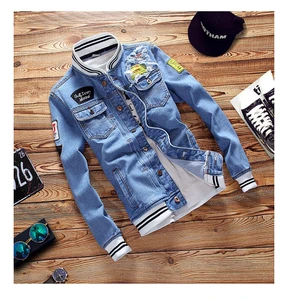 Denim Jacket Men Autumn Fashion Cool Trendy Men's denim Jackets Men's Casual Coat Outwear Stand Collar Cowboy 2025 denim jacket