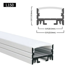 23*15.5MM For Kitchen Bar Cabinet Ceiling Light Strip Alu Heat Sink Housing Channel Extrusion PC PMMA Cover Aluminum Led Profile