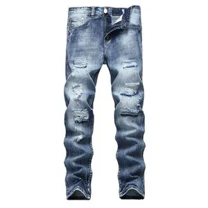 New Classic Men's Denim Long Trousers Mechanics Fashion Complete Set Zipper Casual Pencil Pants for Autumn Hip Hop Perfection