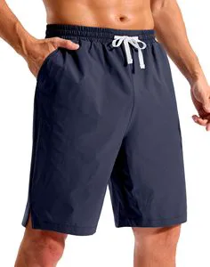Men's Waterproof Swim Trunks Quick Dry Breathable Board Beach Shorts Zipper Pockets Beach Bathing Suit Lightweight Swimwear