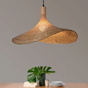 Bamboo Chandelier New Chinese Style Southeast Asian Japanese Design LED Adjustable Sizes Tea Room Stair Lamp