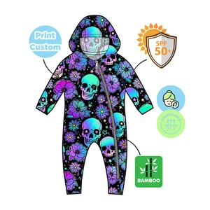 Lifetime Sun Protection ASTM Certified Antibacterial Moisture-Wicking Travel-Friendly Bamboo hooded romper