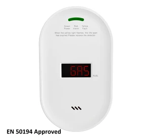 AC 220V Powered ANKA AJ-981 LPG Gas Leak Detection Alarm Gas Detector Alarm System With Lithium Battery Power Supply