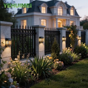UNCK Solar Outdoor Wall Lights Hanging ABS Waterproof Clear Glass Warm White Lantern Style Solar Garden Light