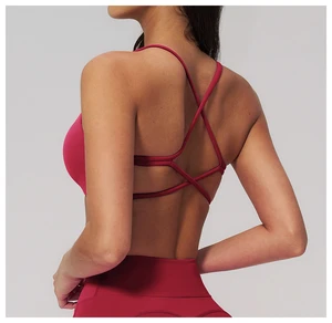 Wholesale High Support Gym Fitness tank Tops Cross Straps Backless Design Sports Bras