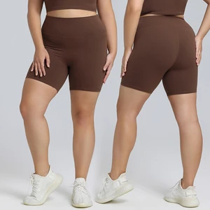 Roregal Plus Size Women High Waist Hip Lifting Yoga Short Running Fitness Pants Tight Sports Shorts