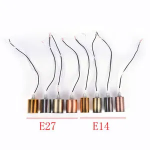 High Quality Brass aluminum metal Lighting Accessories Parts E27 E14 Lamp socket Lamp Holder Types
