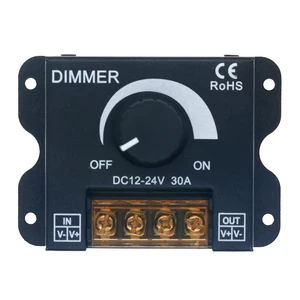 led Hard and soft strip light with DIMMER Brightness regulator DIMMER knob switch 12V/24V 30A