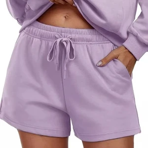 Custom High Quality ASPINO INTERNATIONAL Women's Plus Size Casual Yoga Shorts Eco-Friendly Breathable Fleece 100% Cotton Elastic