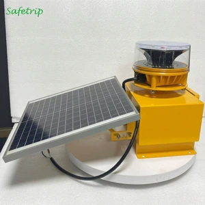 Safetrip Factory Supply Solar Powered LED Medium Intensity Obstruction Light Type B With Red Color Red for Obstacle Marking