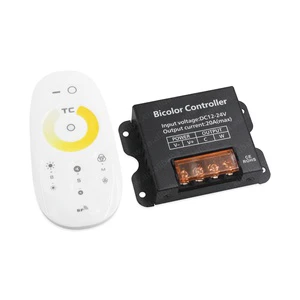 Wireless RF2.4G 20A Dual Color Temperature CCT LED Controller Iron Shell Dimmer for Constant Voltage Light Strips