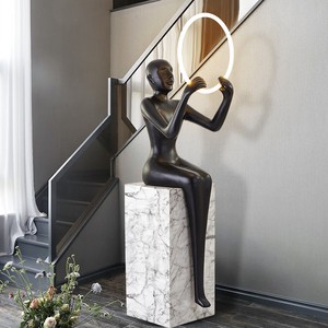 High Quality Hotel Living Room Luxury Nordic Corner Standing Light Modern Minimalist Designer Art Decoration Led Floor Lamp