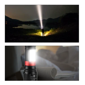 Portable Style High Lumen 6 Light Modes with COB Sidelight Water Resistant LED Flashlight Camping Light