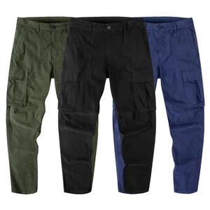 Men's Casual Canvas Cargo Pants Mid Waist Multi-Pocket Breathable Quick Dry Outdoor Workout Overalls Joggers