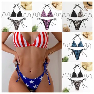 Zhang Wholesale New Plus Size Sexy Print One Piece Swimming Suit Cut Out High Cut Girl Bathing Suit Women Ring Chain Swimwear