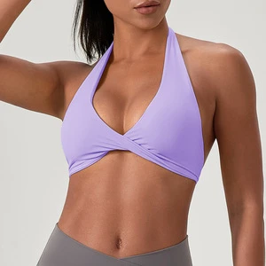 High Quality Womens Sexy Naked Feeling Breathable Tight Workout Yoga Fitness Training Wear Gym Sport Bra