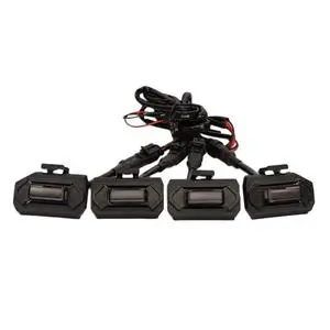 High Brightness 4PCS LED Front Grille Lights External Grille Lamp Yellow Light for Off Road SUV Car Accessories
