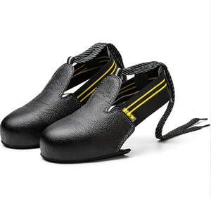 Multipurpose Anti-smashing Steel Toe Shoes Covers Cowhide Universal Safety Footwear Black Unisex Protective Booties Industry