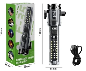 Wholesale High Quality Multi-Function Popular USB LED Rechargeable Flashlight Long Range Strong Flashlight