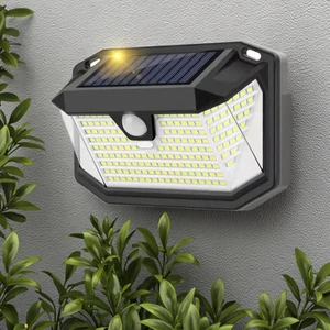 LED Waterproof PIR Motion Sensor Security Solar Lamp Emergency Wall Mounted Light Garden PC Body Battery Outdoor Wall Lamps