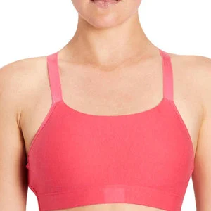 Women's High Support Eco-Friendly Performance Sports Bra with Front Logo-Breathable Gym Yoga Fitness Wear