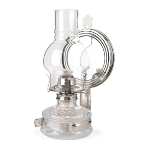 Large Vintage Glass Kerosene Lamp Classic Clear Chamber Tabletop Wall Decor Rustic Hurricane Oil Lantern Christmas Reusable