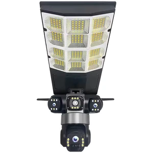 Solar Street Light and 4G Camera Outdoor Led Solar Street Flood Light Lamp With Outdoor 360 Degree Security Cctv Camera Outdoor