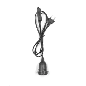 EU Power Cord 304 Button Switch Power Cord Plug E27 Lamp Holder Plug Light Bulb Socket High-Purity Copper Core Wire