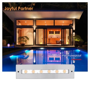 Newest Rectangle Bright IP68 SS316L Underwater Light 6W 3000K LED Swimming Pool Light Linear Inground Light Wall Washer