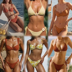 Women Fashion Bikini Swimsuit Wholesale Lot Summer Beach Swimwear Bulk Stock Mix One-Piece Two-Piece Bikini Sets