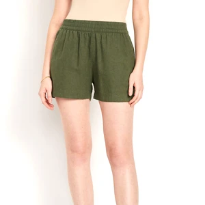 Quick Dry Polyester Workout Elastic Waist With Pockets Women Running Shorts Yoga Short Pants Gym Wear Mesh 1 Piece Sportswear