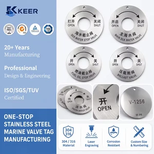 Custom Laser Engraved 316/304 Stainless Steel LED Warning Light IP55 Protection No Power Required Warning Sound Corrosion