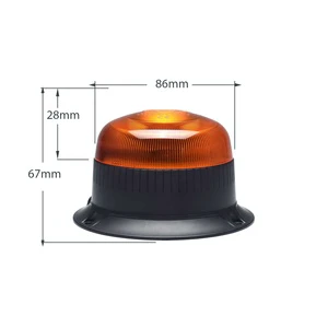 High Quality IP66 Waterproof LED Emergency Warning Beacon Light 10-110V Amber Flashing CE Certified for Cars