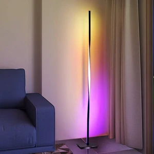 Minimalism Colorful Changing Dimmable Background Atmosphere Esports Entertainment Room Modern LED RGB Corner Floor Lamp