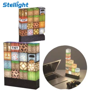 New Creative DIY Rectangle Building Block Lamp Custom Stitching Modern Warm White ABS LED Night Light for Home Use