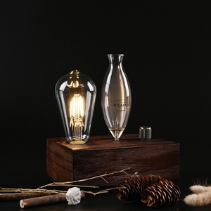 Essential Oil Diffuser Wood Glass Fragrance Diffuser for Home Bedroom Light Lelabo Retro Tungsten Lamp