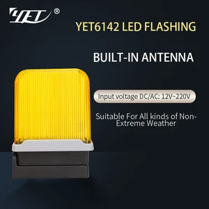 YET6142 New Square Flashing Alarm Light with Buzzer DC/AC 12/24/220V LED Security Lamp