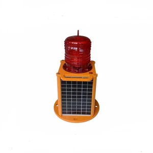High efficiency waterproof solar powered aviation obstruction light