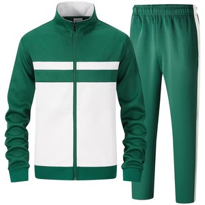 Top Fashion Casual 2 Piece Tracksuit Sets Long Sleeve Full Zip Jacket and Sweatpants Breathable Sport Outfits