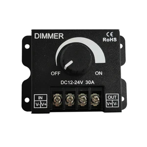 Black Color Knot Switch 300w 12-24V Dimmer Led Controller