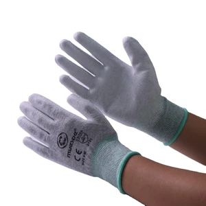 Myesde Clean Room Carbon Fiber PU Coated Non-Disposable Silicone-free Labor Protection Electronic Dust-free Anti-static Gloves