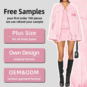 OEM/ODM New Arrival High Quality Women's Solid Quilted Denim Jacket Autumn Street-Style Casual Breathable Eco-Friendly Acid-Wash