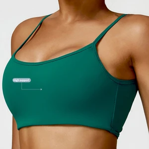 Custom Logo Women Gym Quick Dry Solid Color Yoga Bra Backless Fitness Workout High Elasticity Breathability Sports Bra Top