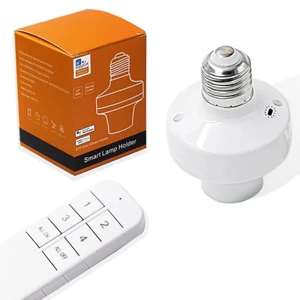 QIACHIP WiFi Smart Lamp Holder Remote Control Light Socket E26E27 Bulb Socket Adapter EWeLink APP Remote Timing