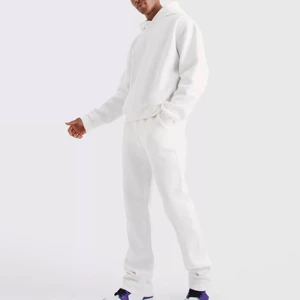 Men's Summer Casual Two-Piece Sweat Suit Flared Pant Hooded Jogger and Cargo Pants Tracksuit with Solid Pattern Shorts Sets