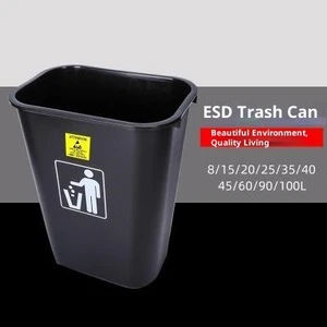 Anti-static Trash Can ESD15L Clean Room Storage Bucket GMP Clean Workshop Industrial with Lid Made in China